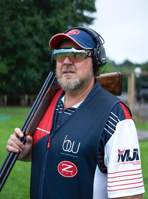 Clay shooting instruction at the range