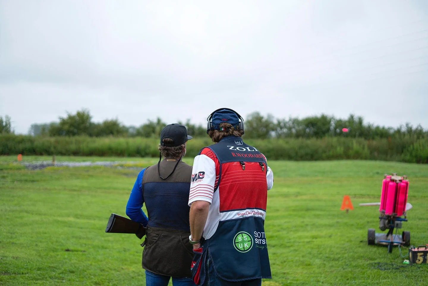 Clay shooting instruction in the field