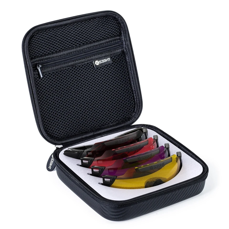 X Sight 3RX shooting glasses in their case